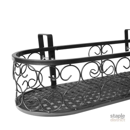 Levede Plant Stand Outdoor Indoor Home Black Oval-2018816694297956356