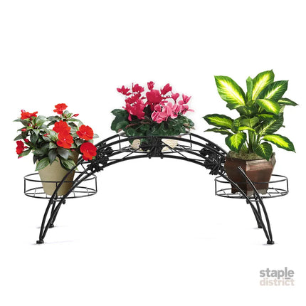 Levede Plant Stand Outdoor Indoor Metal Black-2018816657631350789