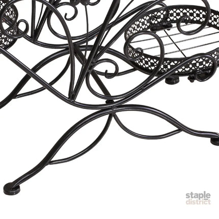 Levede Plant Stand Outdoor Indoor Metal Black-2018816658419879941
