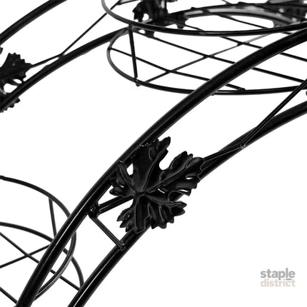 Levede Plant Stand Outdoor Indoor Metal Black-2018816657631350787
