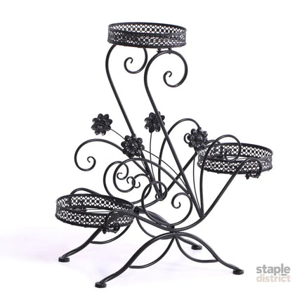 Levede Plant Stand Outdoor Indoor Metal Black-2018816658419879936