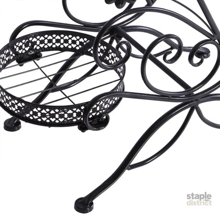 Levede Plant Stand Outdoor Indoor Metal Black-2018816658419879939