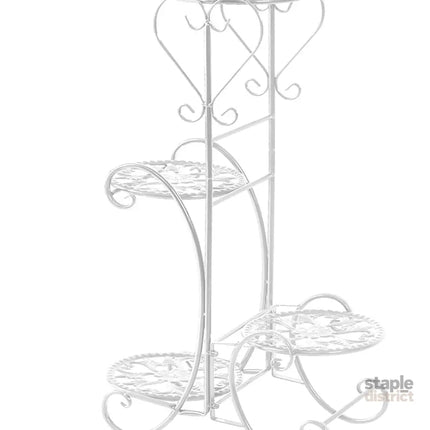 Levede Plant Stand Outdoor Indoor Metal White-2006732928452792324