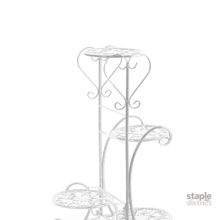 Levede Plant Stand Outdoor Indoor Metal White-2006732928452792323
