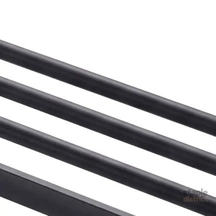 Levede Towel Rack Bathroom 2 Bars Rail Holder Wall Mounted Storage Shelf Black-2050059022438109188