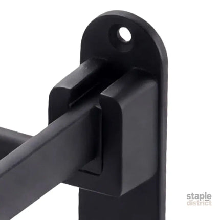 Levede Towel Rack Bathroom 2 Bars Rail Holder Wall Mounted Storage Shelf Black-2050059022438109189