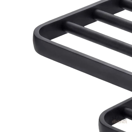 Levede Towel Rack Bathroom 2 Bars Rail Holder Wall Mounted Storage Shelf Black-2050059022438109187