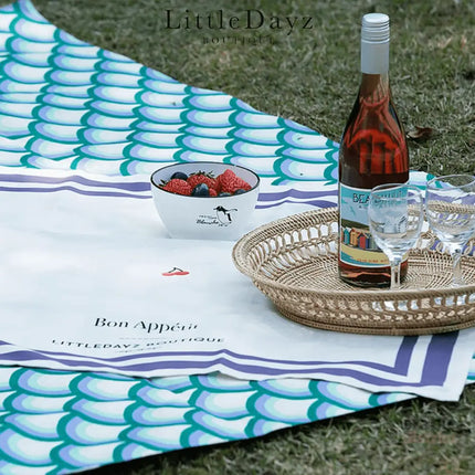 Little Dayz Boutique Boutique Picnic Napkin Green-2006733460491866114