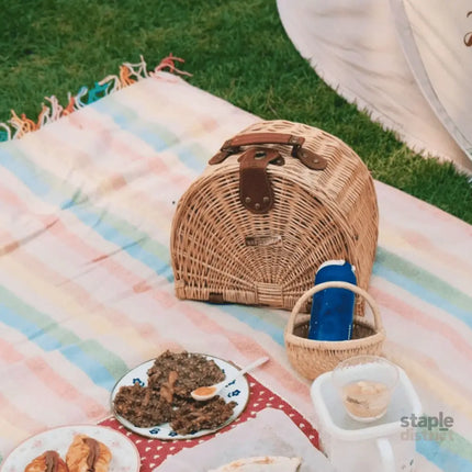 Little Dayz Boutique  Semi Round Picnic Basket-2006733434642370565