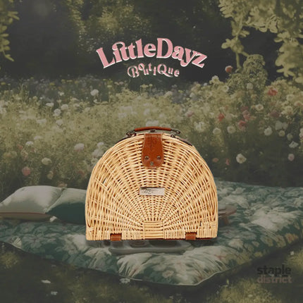 Little Dayz Boutique  Semi Round Picnic Basket-2006733434642370562