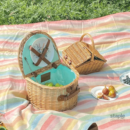 Little Dayz Boutique  Semi Round Picnic Basket-2006733434642370563
