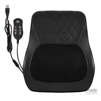 Livemor Back Massager with Heat and Traction Neck and Shoulder Massage Pillow Ergonomic Backrest for Office Chair &