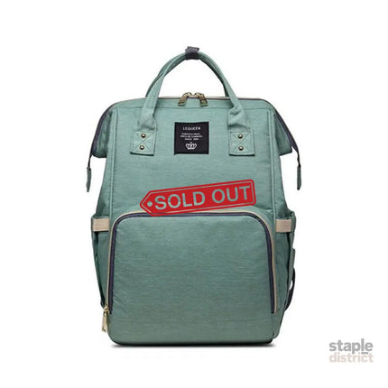 Luxury Multifunctional Diaper Nappy Backpack Maternity Mummy Changing Bag - Light Gray - Baby & Kids > Strollers >