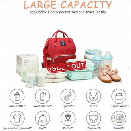 Luxury Multifunctional Diaper Nappy Backpack Maternity Mummy Changing Bag - Navy - Baby & Kids > Strollers > Stroller &