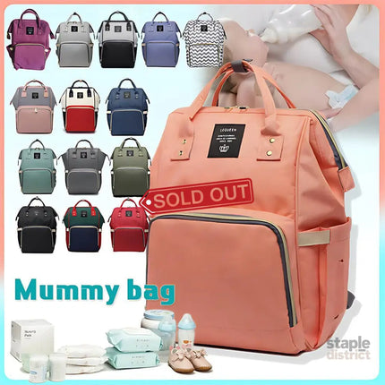 Luxury Multifunctional Diaper Nappy Backpack Maternity Mummy Changing Bag - Navy - Baby & Kids > Strollers > Stroller &