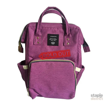 Luxury Multifunctional Diaper Nappy Backpack Maternity Mummy Changing Bag - Purple - Baby & Kids > Strollers > Stroller