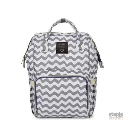 Luxury Multifunctional Diaper Nappy Backpack Maternity Mummy Changing Bag - Wavy Grain - Baby & Kids > Strollers >