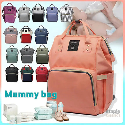 Luxury Multifunctional Diaper Nappy Backpack Maternity Mummy Changing Bag - Wavy Grain - Baby & Kids > Strollers >