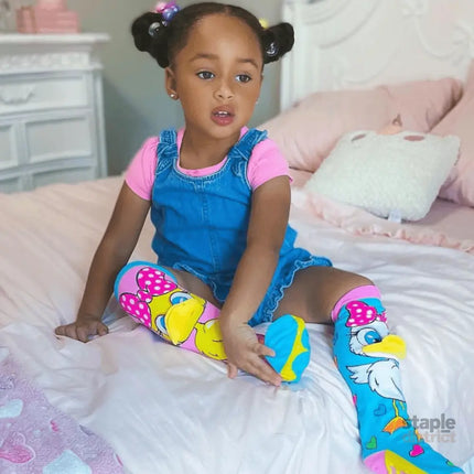 MADMIA Fluffy Duck Socks With Bill Toddler Ages 3 - 5-2006733343789551617
