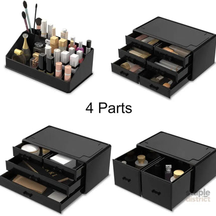 Makeup Cosmetic Organizer Storage with 12 Drawers Display Boxes (Black) - Health & Beauty > Cosmetic Storage > Makeup