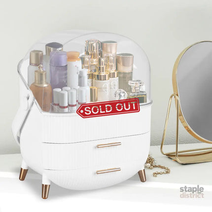 Makeup Organizer Case Drawer Portable White-2006733282275889159