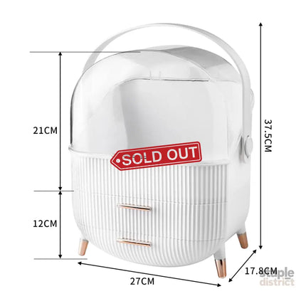 Makeup Organizer Case Drawer Portable White-2006733282275889154