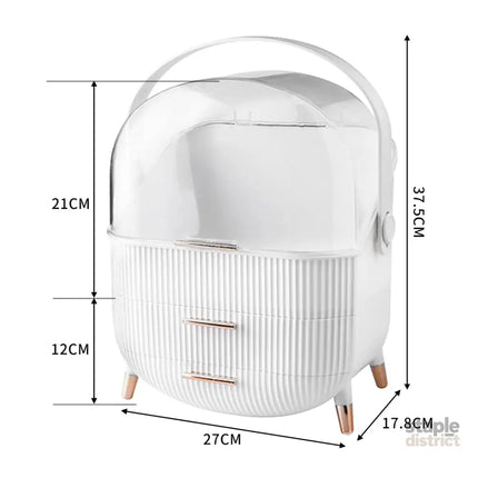 Makeup Organizer Case Drawer Portable White-2006733282275889154