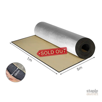 Manan 10mm x 5M Sound Deadener Foam Roll-2006733249681952770