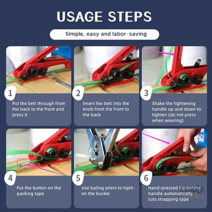 Manual Strapping Tool Set Packing Banding Pliers Practical Tensioner Sealer - Commercial > Packaging > Postage Satchels