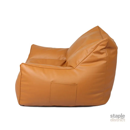 Marlow Bean Bag Chair Cover PU Indoor Brown-2006733218082066435