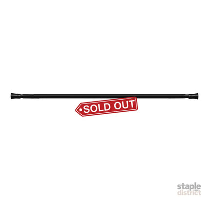 Marlow Black Curtain Rod Steel Quiet Rail Pole Pommel Set Extendable-2018816719925153795
