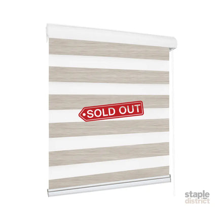 Marlow Blackout Zebra Roller Blind Curtains 90x210 Beige-2018816733699248128