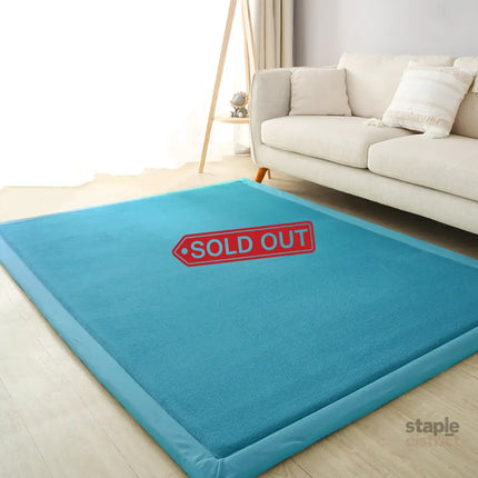 Marlow Coral Velvet Area Rugs Large Mat 120x200cm Blue-2018816751181107207