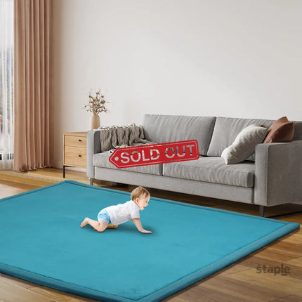 Marlow Coral Velvet Area Rugs Large Mat 120x200cm Blue-2018816751181107206