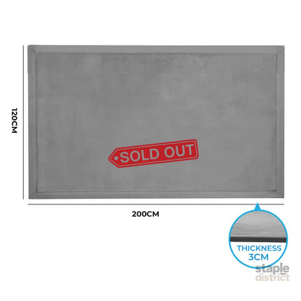 Marlow Coral Velvet Area Rugs Large Mat 120x200cm Grey-2018816744579272706