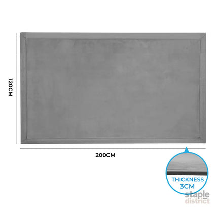 Marlow Coral Velvet Area Rugs Large Mat 120x200cm Grey-2018816744579272706