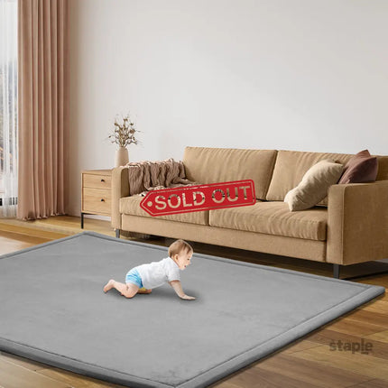 Marlow Coral Velvet Area Rugs Large Mat 120x200cm Grey-2018816744579272710
