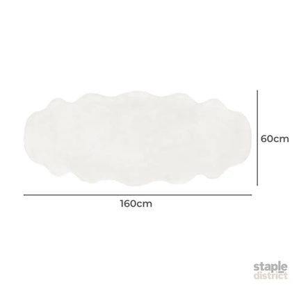Marlow Floor Rug Area Rugs Cloud Fluffy 60X160cm White-2018816752720416770