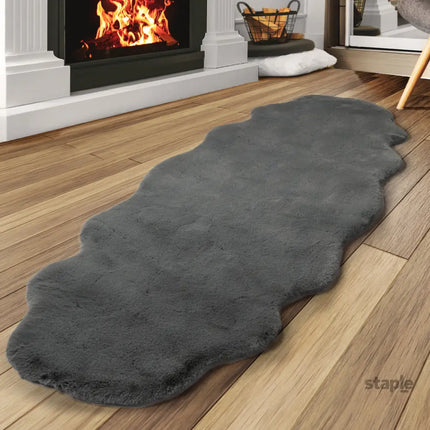 Marlow Floor Rug Area Rugs Cloud Fluffy 80X200cm Grey-2029387260289486855