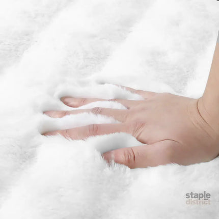Marlow Floor Rug Carpet Fluffy Faux Rabbit Fur 80x120CM-2018816664715530244