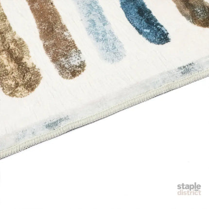 Marlow Floor Rug Short Pile Washable Carpet Soft Plush Non Slip Stripe 80x120-2018816670356869124