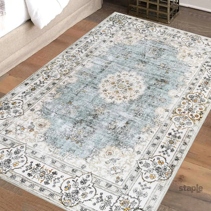 Marlow Floor Rug Short Pile Washable Vintage Carpet Soft Plush Non Slip 160x120-2018816742326931462