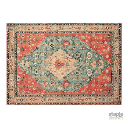 Marlow Floor Rug Vintage Polyester Washable Area Rugs-2050056914552885256