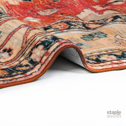 Marlow Floor Rug Vintage Polyester Washable Area Rugs-2050056914552885252