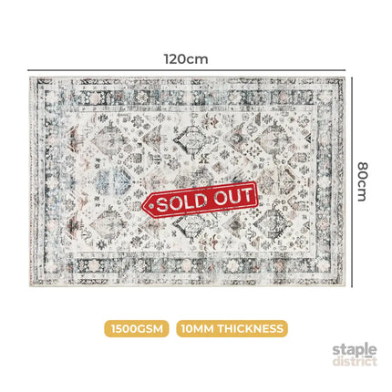 Marlow  Floor Rug Vintage Short Pile Washable Carpet Soft Plush Non Slip 80X120-2018816677059366914