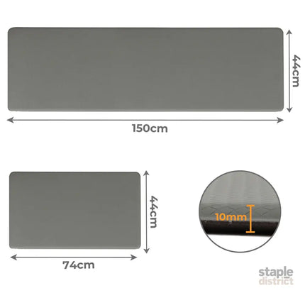 Marlow Kitchen Rug 2PCS Non Slip Anti Fatigue Mat Grey-2029387204912091138