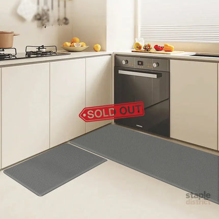 Marlow Kitchen Rug 2PCS Non Slip Anti Fatigue Mat Grey-2029387204912091142
