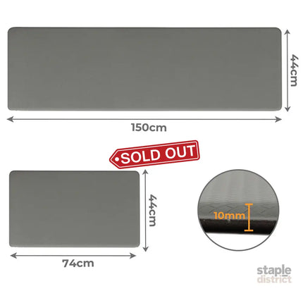 Marlow Kitchen Rug 2PCS Non Slip Anti Fatigue Mat Grey-2029387204912091138