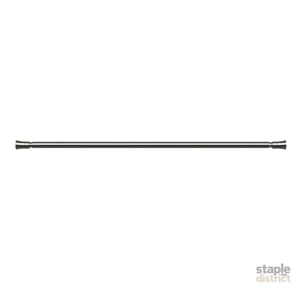 Marlow Satin Nickel Curtain Rod Steel Quiet Rail Pole Pommel Set Adjustable-2018816721514795010