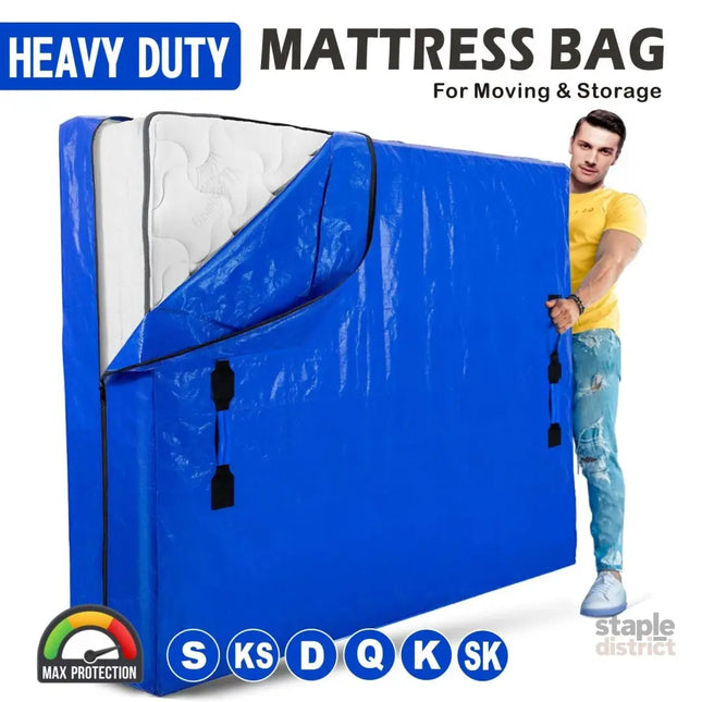 Mattress Bag Mattresses Protector Plastic Moving Storage Dust Cover Carry Bed Waterproof Zipper Packing Reusable